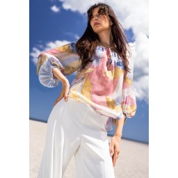 Bluza lejera cu imprimeu abstract ISOLDA, Hermosa, multicolor