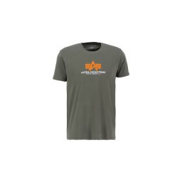 ALPHA INDUSTRIES Tricou kaki / portocaliu / alb