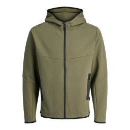 JACK & JONES Hanorac 'JCOFUSION' oliv / negru