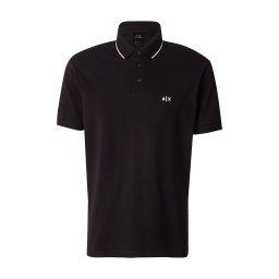 ARMANI EXCHANGE Tricou negru / alb