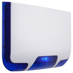 Sirena piezo de exterior cu flash albastru, 85 105 db, baterie interna 9V 1100mAh, protectie IK08 IP45 SR400