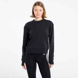 Hanorac adidas Designed-for-Training Warm-Up Crewneck Sweatshirt Black/ Victory Blue/ Magic Beige