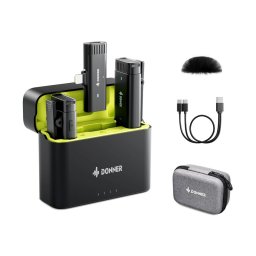 Microfon VPM10, Wireless, 150 m, 8 ore, Negru