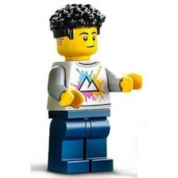 Lego Minifigures cty1340 - Bărbat cu tricou alb cu logo de munte