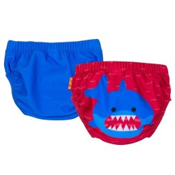 Set 2 chilotei de baie impermeabili, Zoocchini, protectie UPF50+, marime M, 12-24 Luni – Shark