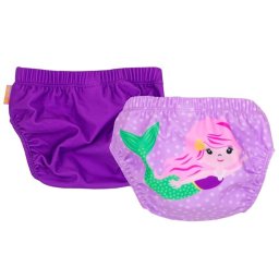 Set 2 chilotei de baie impermeabili, Zoocchini, protectie UPF50+, marime M, 12-24 Luni – Sirena