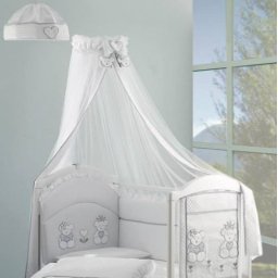 Baldachin patut lemn cu suport de prindere inclus Real Bears Alb 620x180 cm