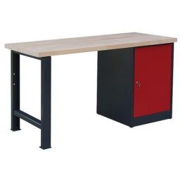 Masa de atelier Weld cu dulapior, 80 cm, 84 x 150 x 68,5 cm, antracit