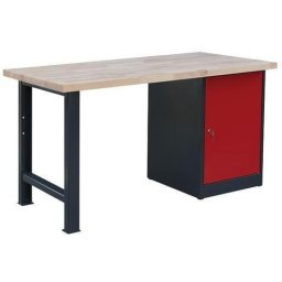 Masa de atelier Weld cu dulapior, 80 cm, 84 x 150 x 80 cm, antracit