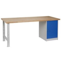 Masa de atelier Weld cu dulapior, 80 cm, 84 x 200 x 80 cm, antracit