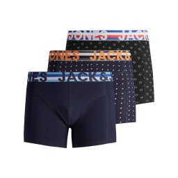 JACK & JONES Boxeri 'Henrik' albastru / portocaliu / negru / alb