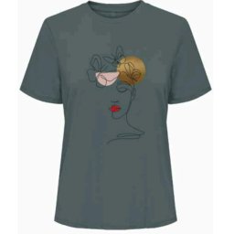 ONLY Tricou 'ONLKITA' bej / verde pin / roșu / negru