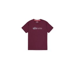 ALPHA INDUSTRIES Tricou gri / roşu închis / alb