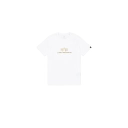 ALPHA INDUSTRIES Tricou auriu / alb