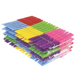 Set 144 Clesti din plastic pentru rufe cu clips BMX