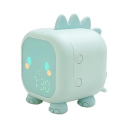Veioză LED RGBW dimabilă de veghe cu ceas deșteptător pentru copii FILIP LED/1,5W/5V 1500 mAh
