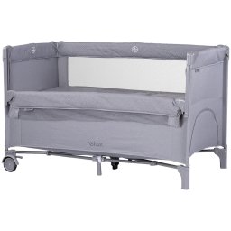 Patut pliabil Chipolino Relax linen cu laterala culisanta