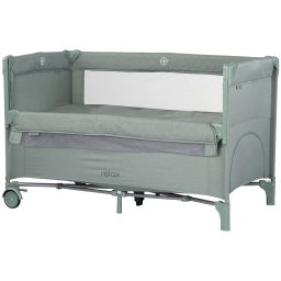 Patut pliabil Chipolino Relax linen cu laterala culisanta