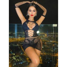 Eross rochie Mini with Gloves XS/M Black