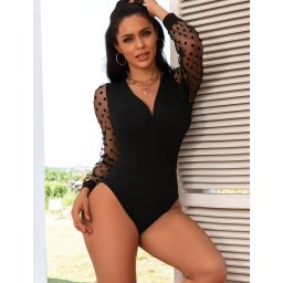 Body Eross Polka Dot S Negru