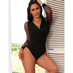 Body Eross Polka Dot M Negru
