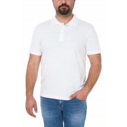 Tricou polo clasic, big size, Patrik, alb (Marime tricou: 5XL)