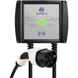 Resigilat - Statie 22KW incarcare masini electrice destinata integrarii in sisteme solare fotovoltaice Ampevo Solaris AMP322T2GC-SOL