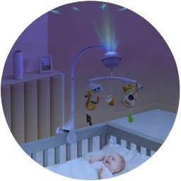 Chipolino Carusel muzical pentru patut cu proiector Music