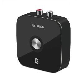 ADAPTOR Bluetooth audio Ugreen, CM106 acumulator inclus, 1 x jack 3.5mm, 2xRCA output,convertor audio wireless,versiune bluetooth 5.0 si EDR,negru 40759 (timbru verde 0.18 lei) - 6957303847594