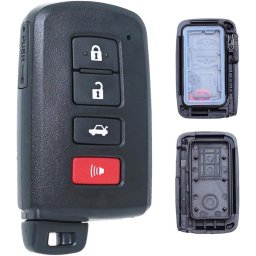 Carcasa Cheie Auto Techstar cu 4 butoane, Compatibila Toyota Camry, Corolla, RAV4, Highlander, Avalon – FCC HYQ14FBA – cu lama netaiata