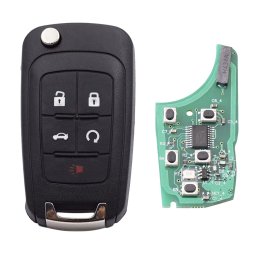 Cheie Auto Completa Programabila, Compatibila Chevrolet Captiva, Cruze, Malibu, Opel Antara, cu 4+1 butoane, frecventa 433MHz, cip ID46, smart key cu baterie si electronica