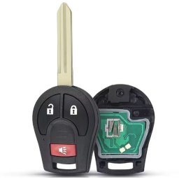 Carcasa Cheie Auto Completa Programabila, Compatibila Nissan Qashqai, X-Trail, Navara, Pathfinder, Murano, Infiniti FX – 2+1 butoane, cip ID46, 433MHz, FCC CWTWB1U751