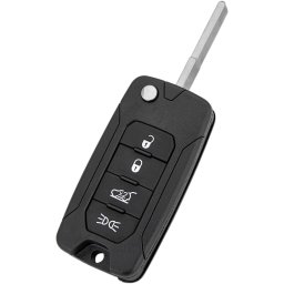 Carcasa Cheie Auto Techstar tip Flip cu 4 butoane, Compatibila Jeep Renegade, Compass, Patriot, Liberty 2014–2021, Fiat 500X, cu Lama