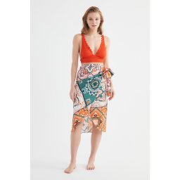 Trendyol colorat șal modelat dantelă dantelă fusta detaliate