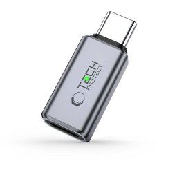Cablu de date TECH-PROTECT UltraBoost Audio, mama Lightning la tata USB-C, Gri