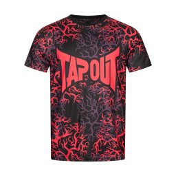Tapout Tricou funcțional 'Rootstock' mov închis / roșu deschis / negru