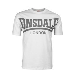 LONSDALE Tricou 'York' gri închis / alb murdar