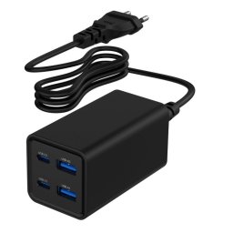 Incarcator priza Fast charger cu 2 x USB-A + 2 x USB-C 65W GaN, Gembird TA-UC-2A2C-PD65-01-BK