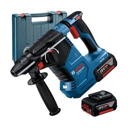 Bosch - GBH 187-LI - Rotopercutor SDS-Plus cu 2 acumulatori si incarcator, Li-Ion, 18 V, 5 Ah, 2.4 J, valiza plastic