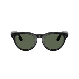 Ochelari de soare Smart META Headliner Shiny RW4009F, Wi-Fi 6, Bluetooth, Aparat foto cu filmare, Asistent vocal, 32GB Flash, Meta AI integrat, Lentile Verzi (Negru/Verde)