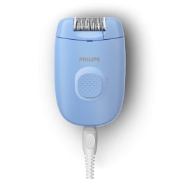 Epilator Epilator 20 pensete, 1 viteză, cap lavabil, cu fir, compact, pentru începători Albastru