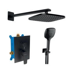 Set de duș cu baterie ascunsă Novaservis METALIA ECO negru mat