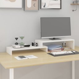 Suport pentru monitor, (52-101)x22x14 cm, lemn masiv de pin GartenMobel Dekor