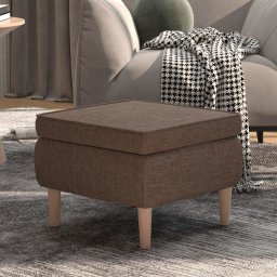 Scaun cu picioare din lemn, gri taupe, material textil GartenMobel Dekor