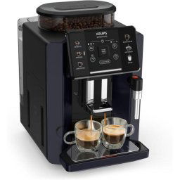 Espressor automat KRUPS Sensation EA910B10, 5 retete, ecran tactil, presiune 15 bari, capacitate rezervor cafea 260g, duza de abur, 1450 W, Sistem Thermoblock Compact, negru & violet