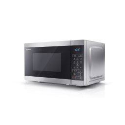Cuptor cu microunde Sharp YC-MS02ES, 20 l, 800 W, Digital, EasyClean, ECO Function, Child Lock, Argintiu-Negru