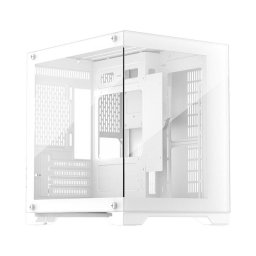 Carcasa PC 1STPLAYER Gaming MV5 TP, Micro-ATX, alb