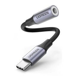CABLU audio Ugreen, "AV161", USB Type-C (T) la 3.5 mm jack (M), lungime 15cm, gri