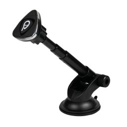 SUPORT auto magnetic SPACER pt. SmartPhone, fixare prin Ventuza sau in Grila de ventilatie, Magnetic, 4 SuperMagneti N50, Brat Telescopic, rotire 360 grade, negru