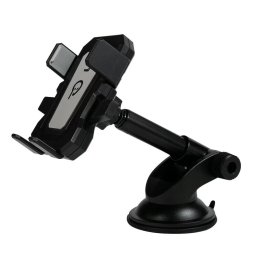 SUPORT auto SPACER pt. SmartPhone, fixare pe bord sau geam prin ventuza, brat telescopic, sistem auto-lock, rotire 360 grade, negru